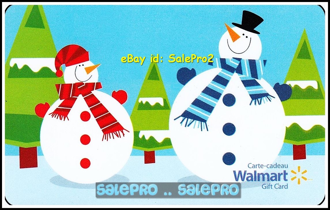 WALMART CHRISTMAS HAPPY PAPA & MAMA SNOWMEN #VL10013 COLLECTIBLE GIFT CARD