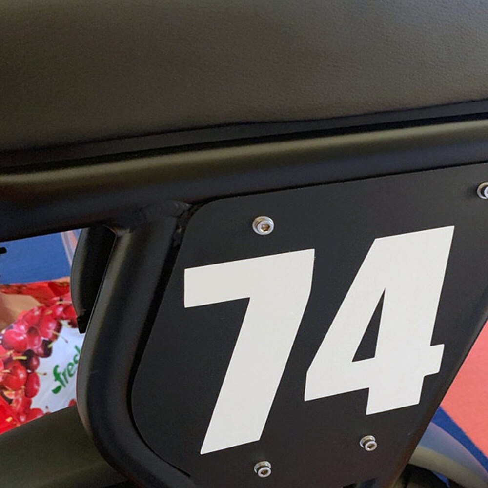 Racing Numbers Vinyl Decal Sticker | Dirt Bike Plate Number BMX Competition 498