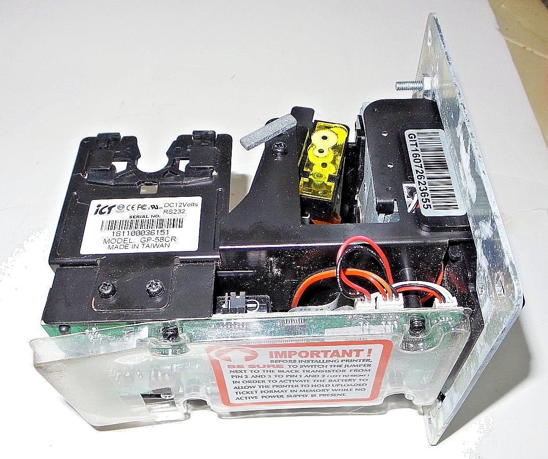 ICT MODEL GP-58CR PRINTER UNTESTED  SELLING FOR PARTS AS-IS