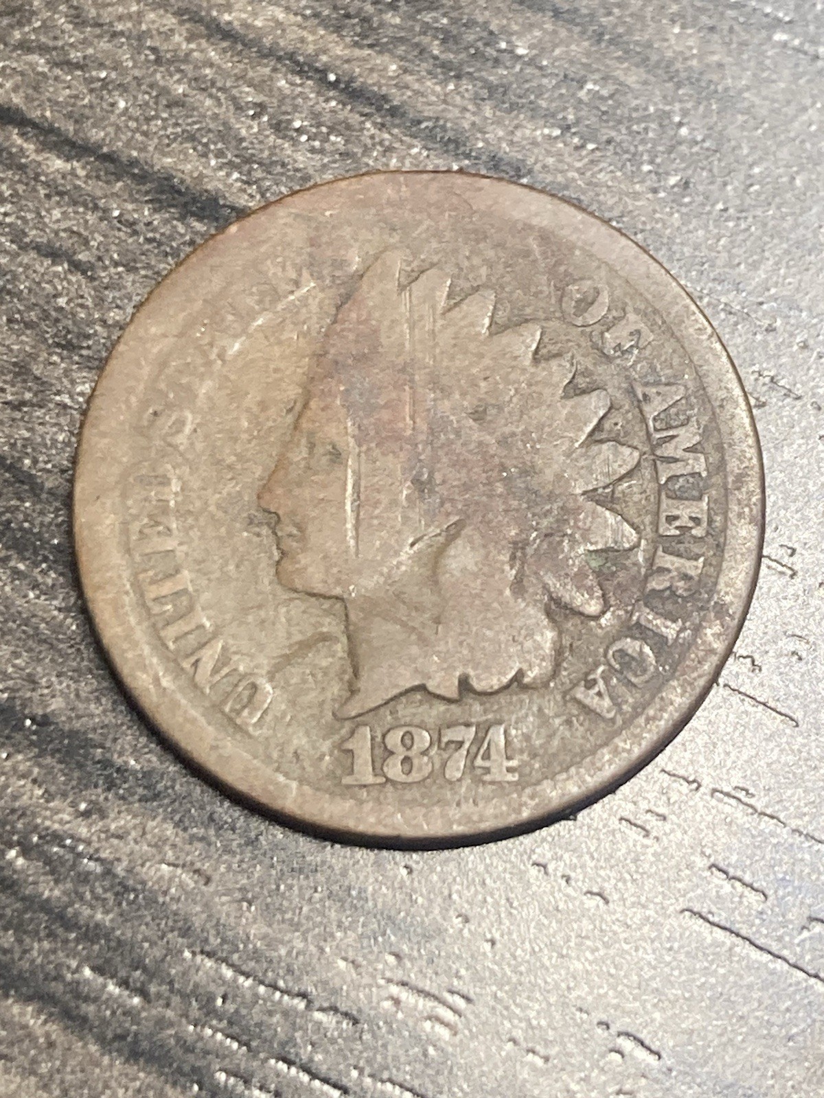 1874 Indian Head Cent - As Shown! (#1228)