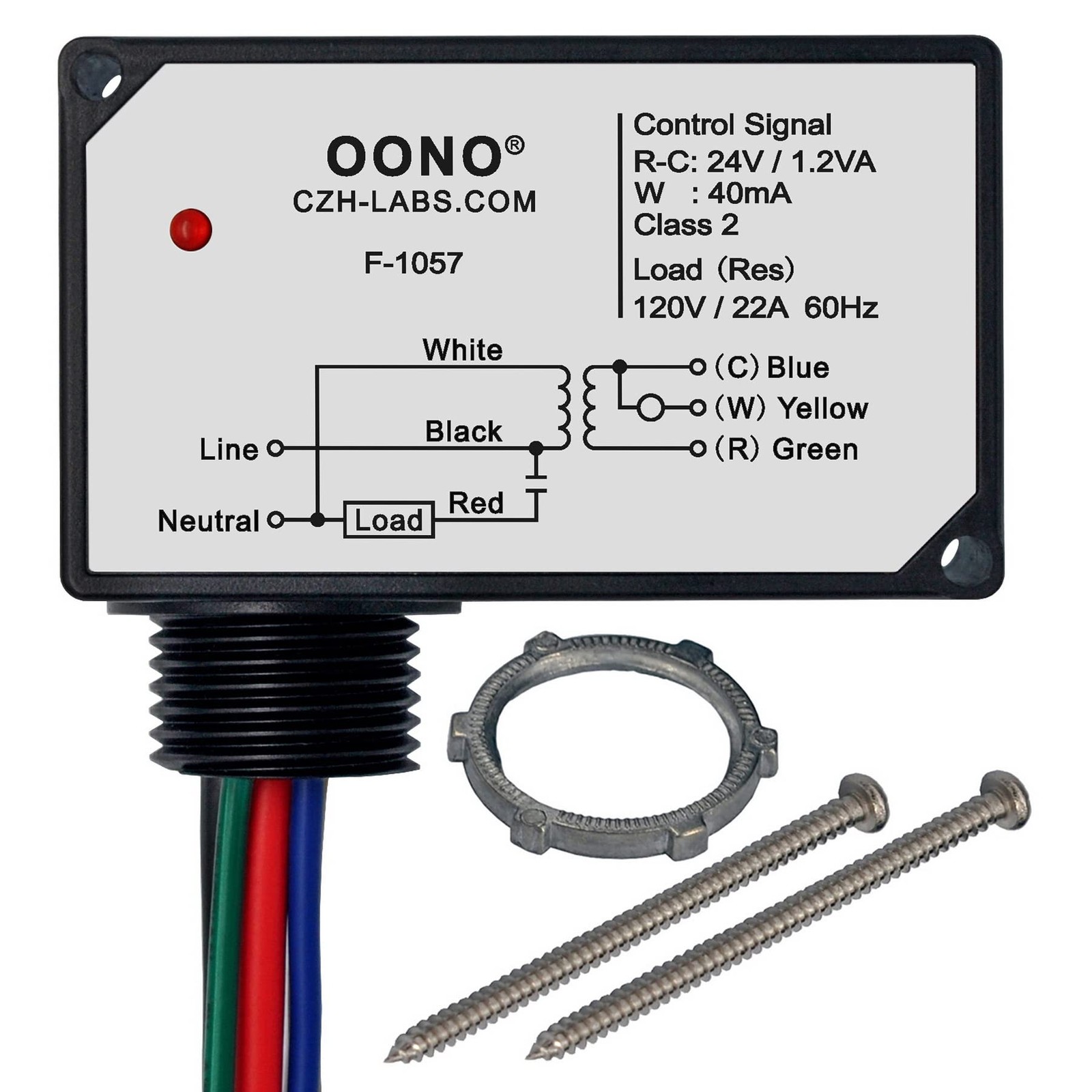 F1057 AC120V On/Off Switching Electric Heating Relay Builtin 24V Transformer