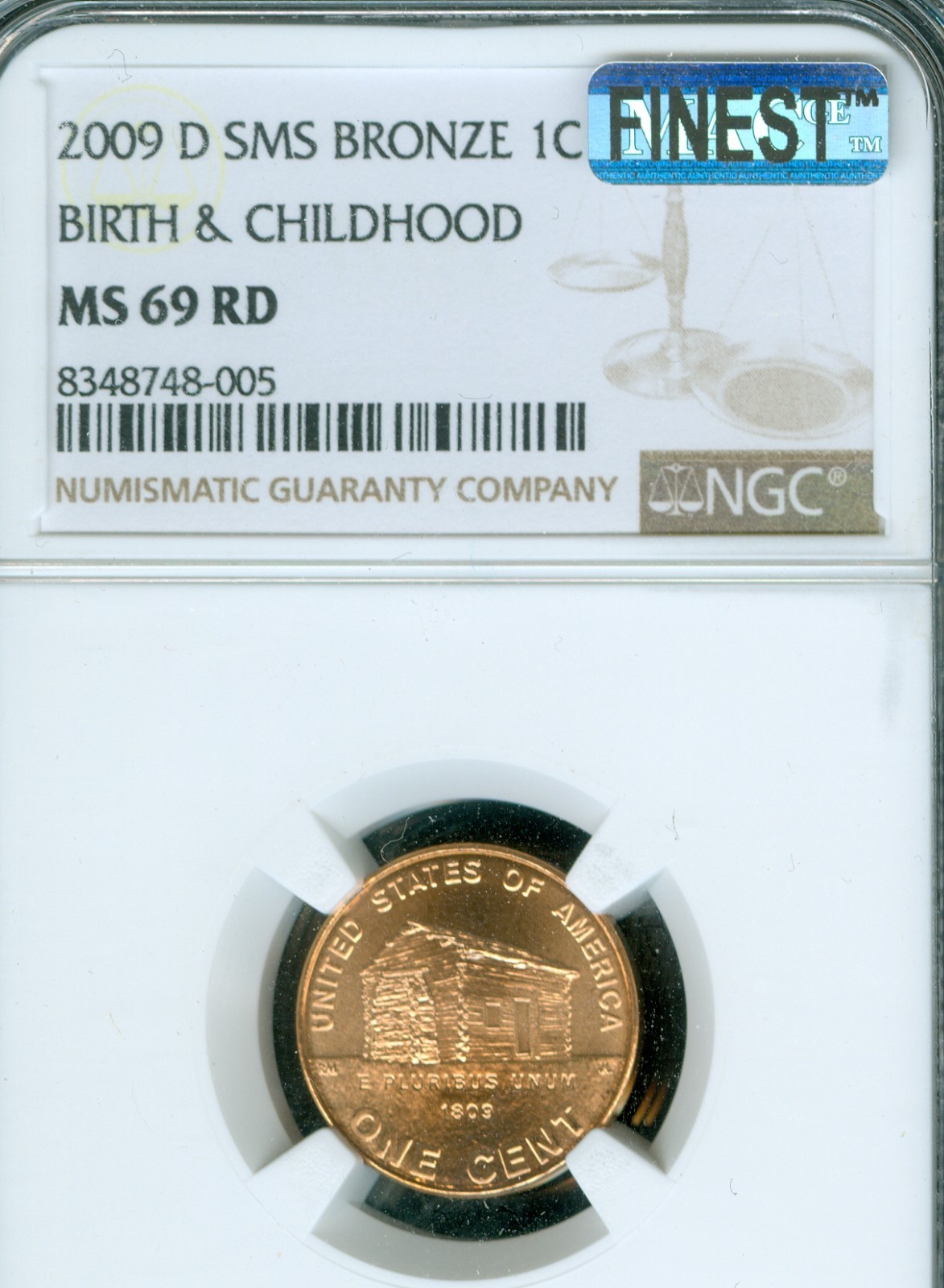 2009 D BIRTH & CHILD LINCOLN CENT NGC MS69 RD SMS MAC FINEST & SPOTLESS .