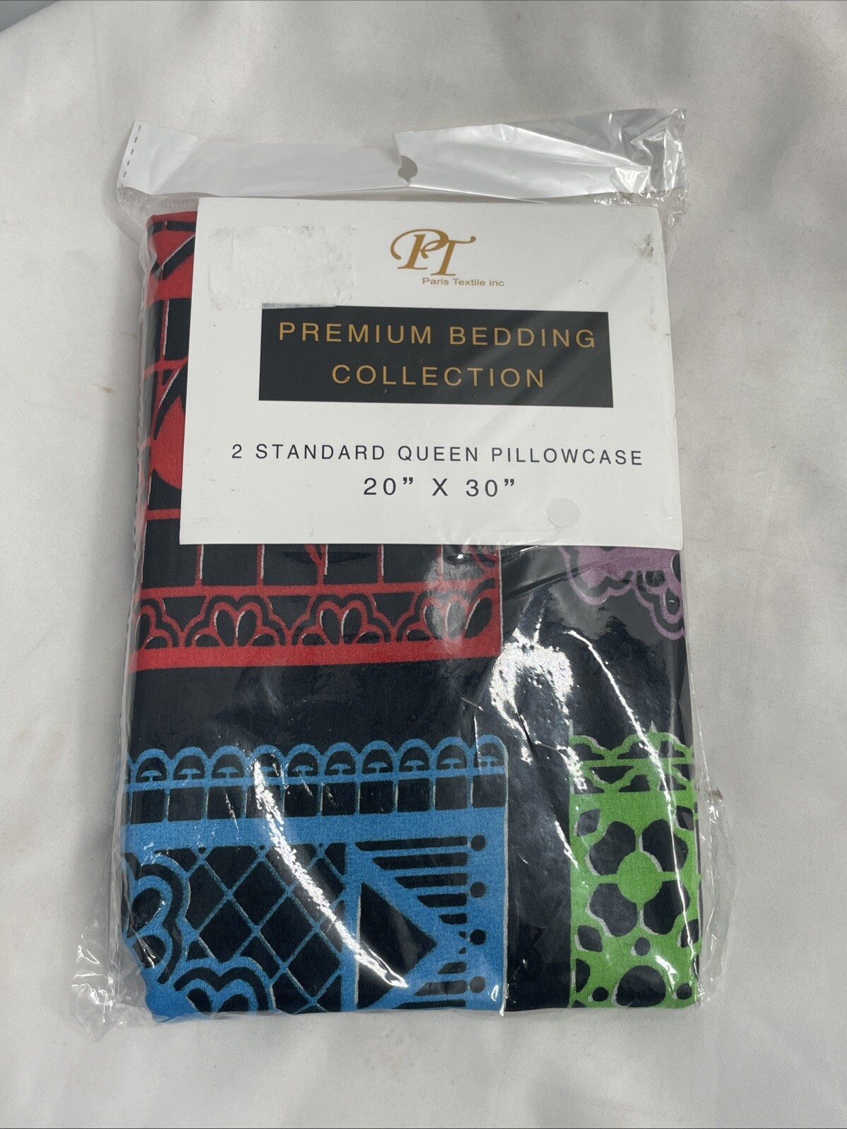 Paris Textile Inc. Premium Multicolored Standard Queen Pillowcase 20'' X 30''
