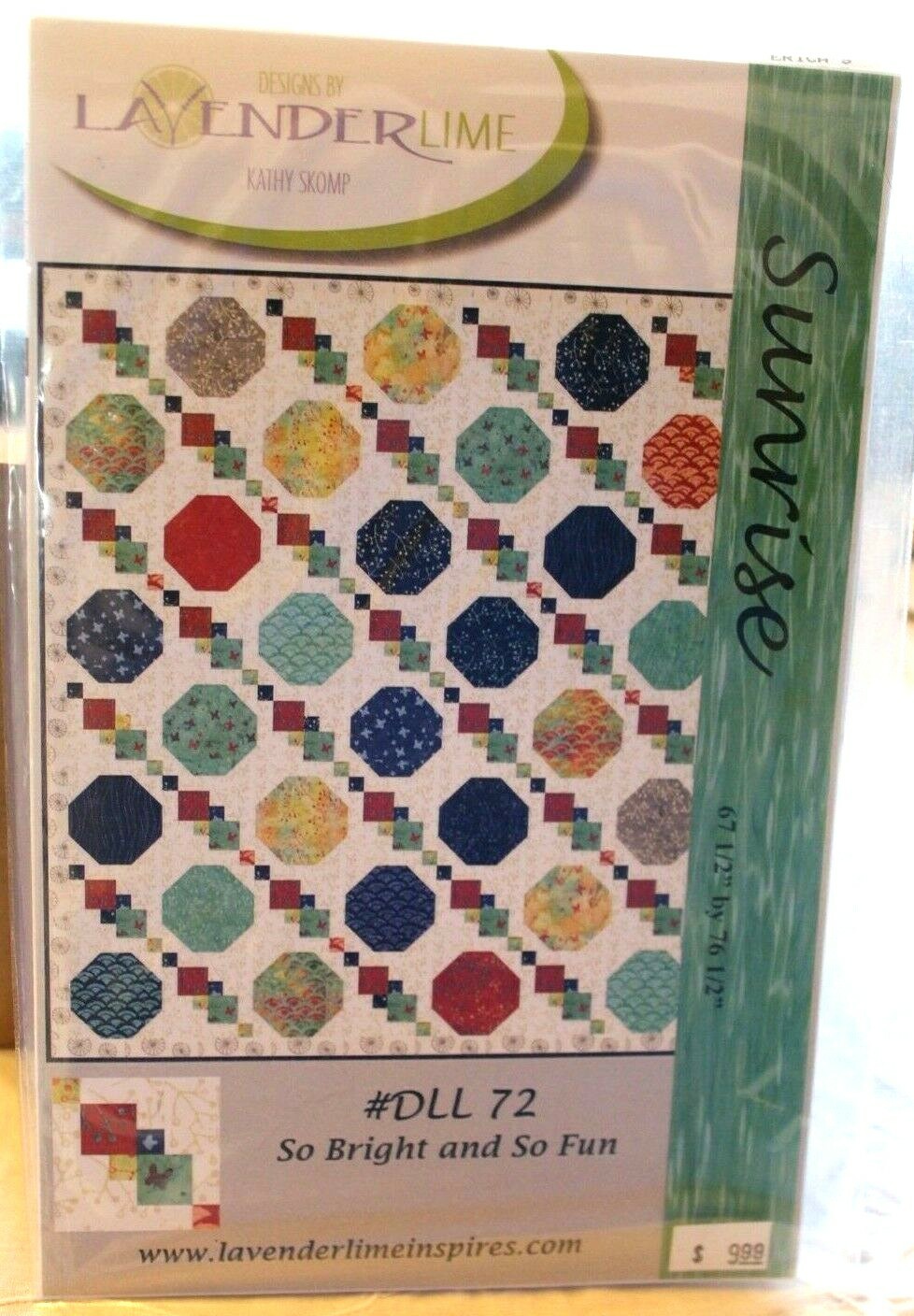 Sunshine Bright & So Fun Quilt Pattern by Kathy Skomp 67.5 x 67.5 Inches