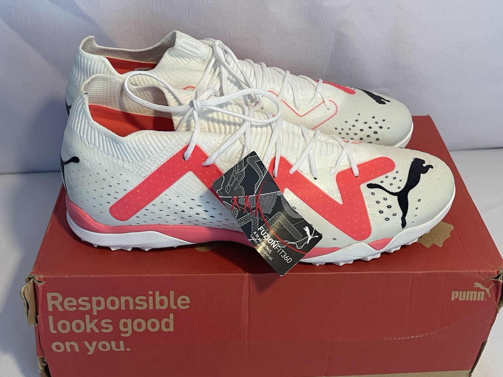 New PUMA Fuzion Fit 360 Powertape Soccer Cleats Size 11 Mens Retails For $125