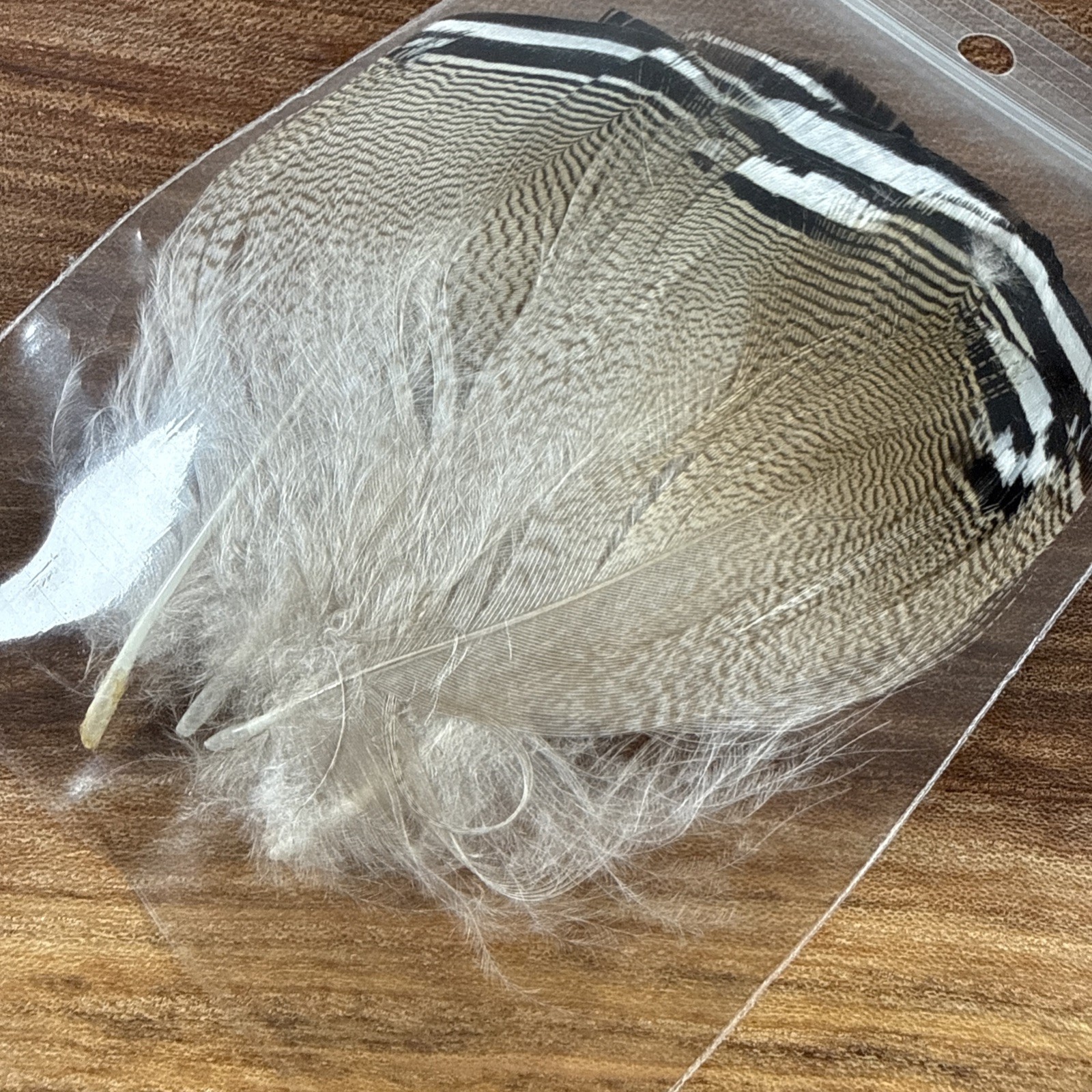 Black & White Wood Duck feathers / Fly Tying