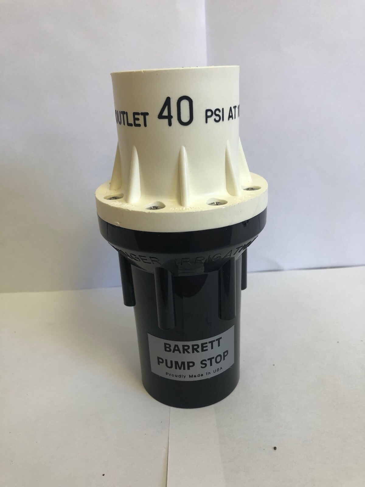 Barrett Pump Stop 1-1/4" Plastic Valve -40#