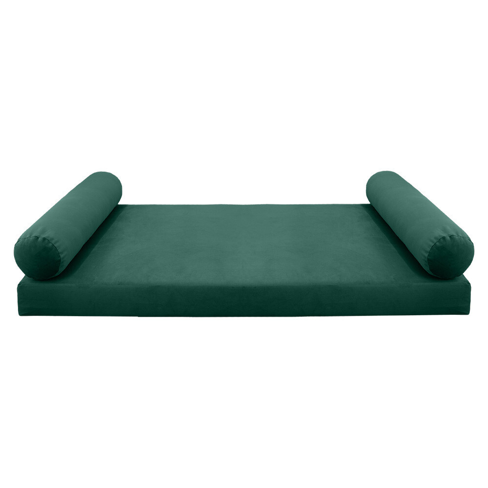 Model V5 Twin-XL Velvet Knife Edge Daybed Mattress Pillow Complete Set AD317