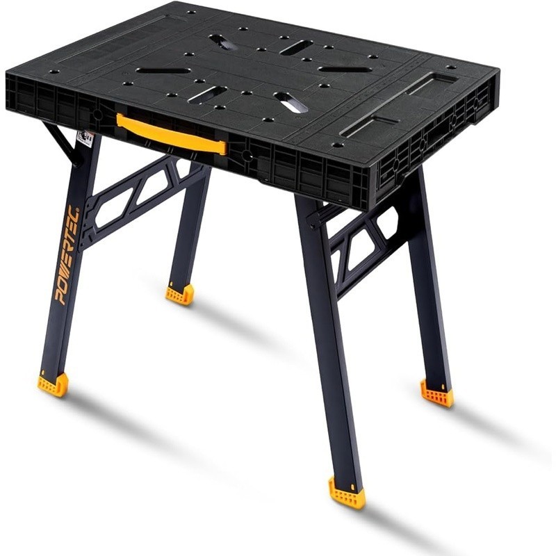 Heavy-Duty Folding Workbench Portable Table W/ Rulers Clamping Slots Dog Holes