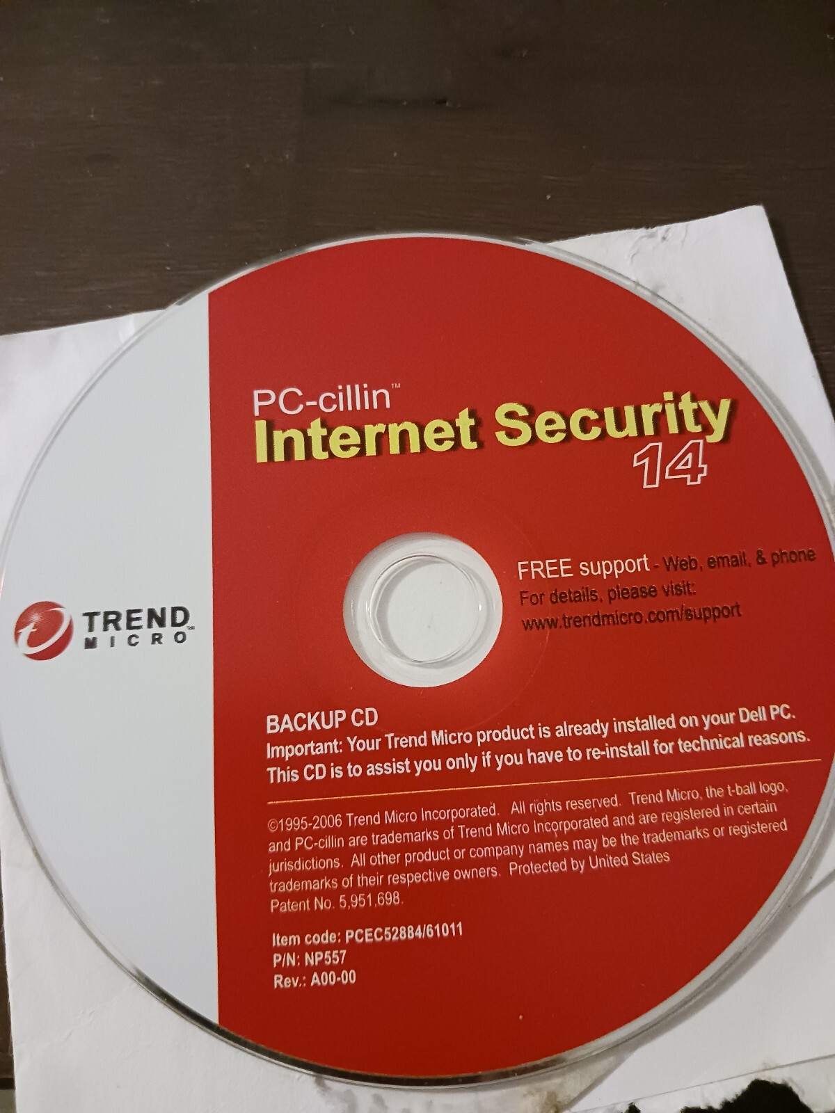 Trend Micro PC-cillin Internet Security 14 Backup CD Software Disc