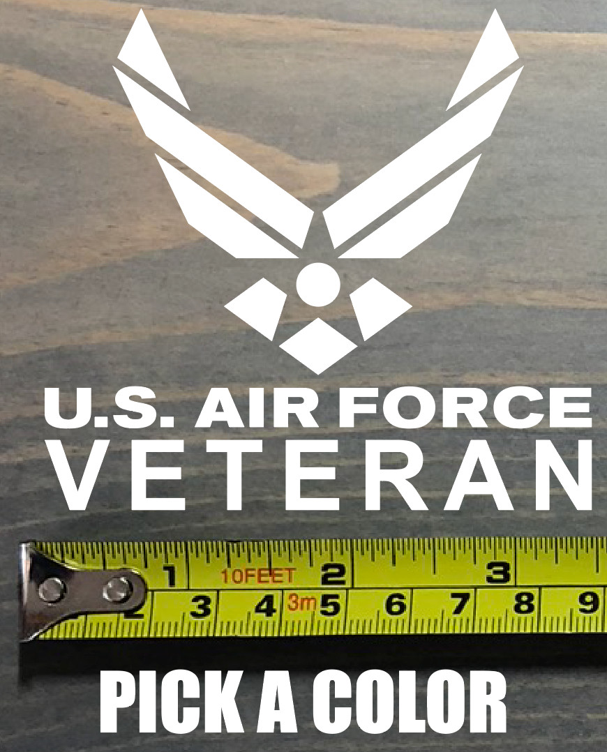 U.S. Air Force Veteran Sticker Decal 3.5" United States USA Flag USAF Retired