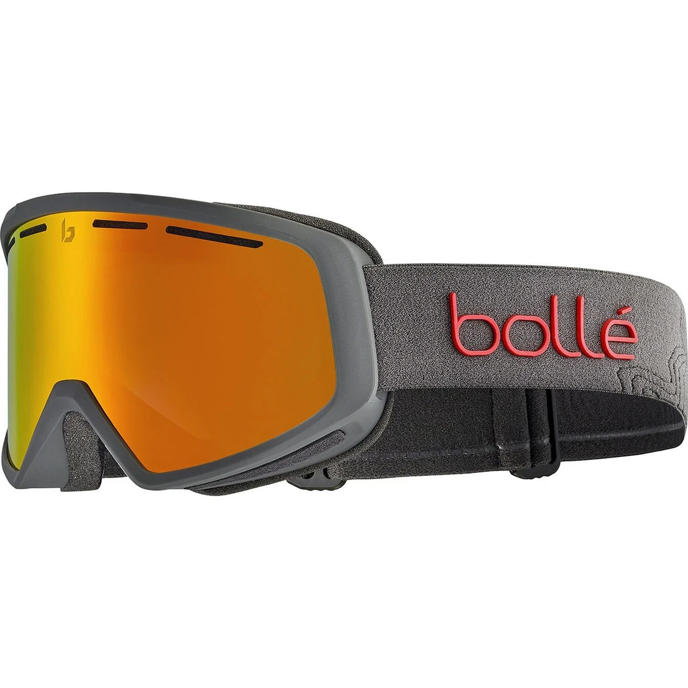 Bolle Cascade Snow Goggles, Titanium Grey Matte Frame, Sunrise Lens