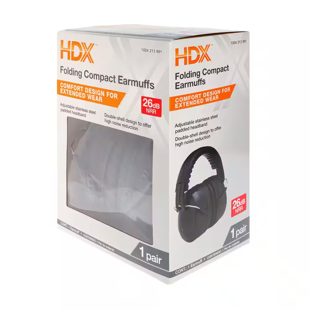 Black Folding Ear Muff NRR 26