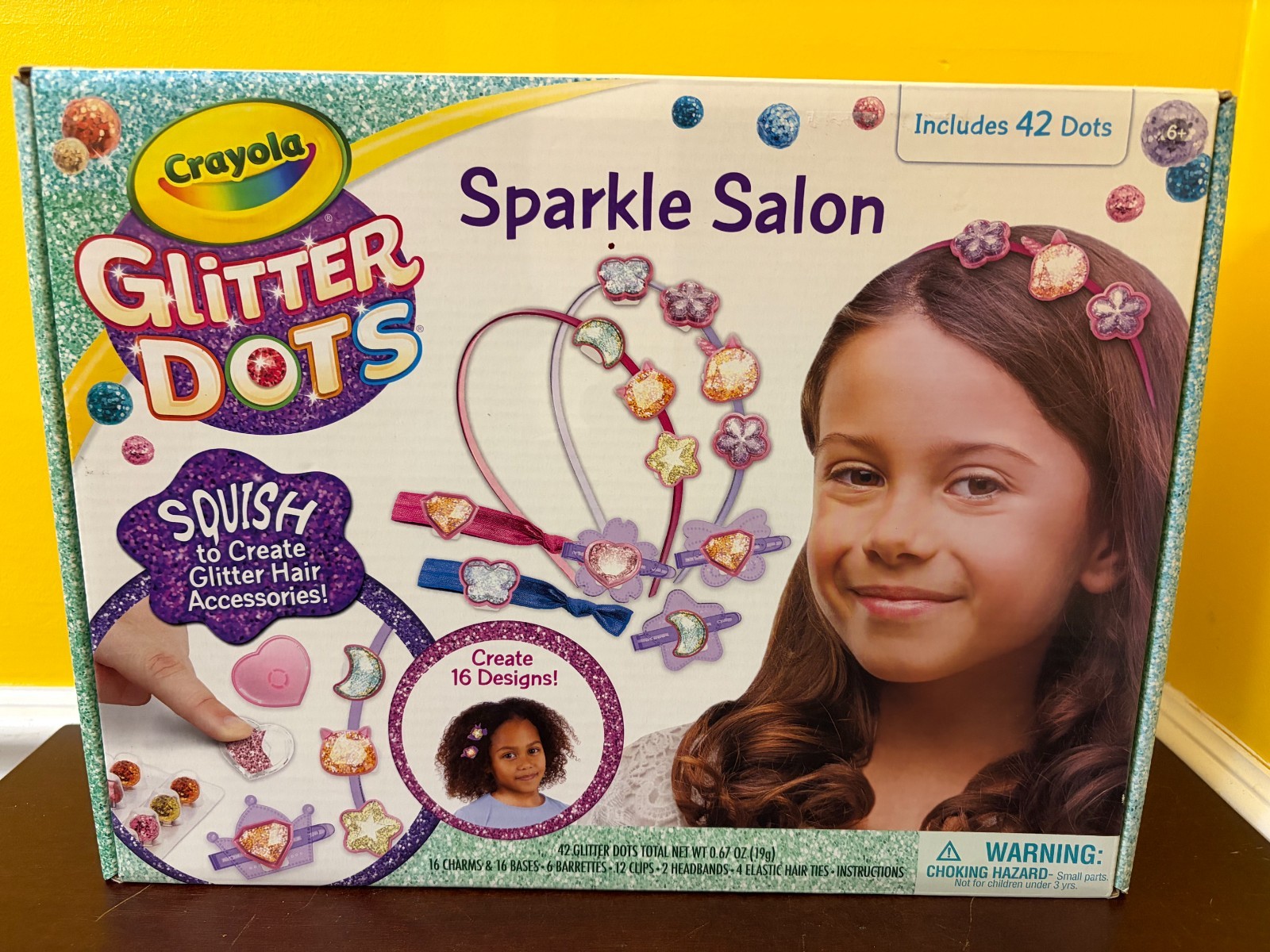 Sealed 2021 Crayola Glitter Dots Sparkle Salon Kids Hair Accessory Designer