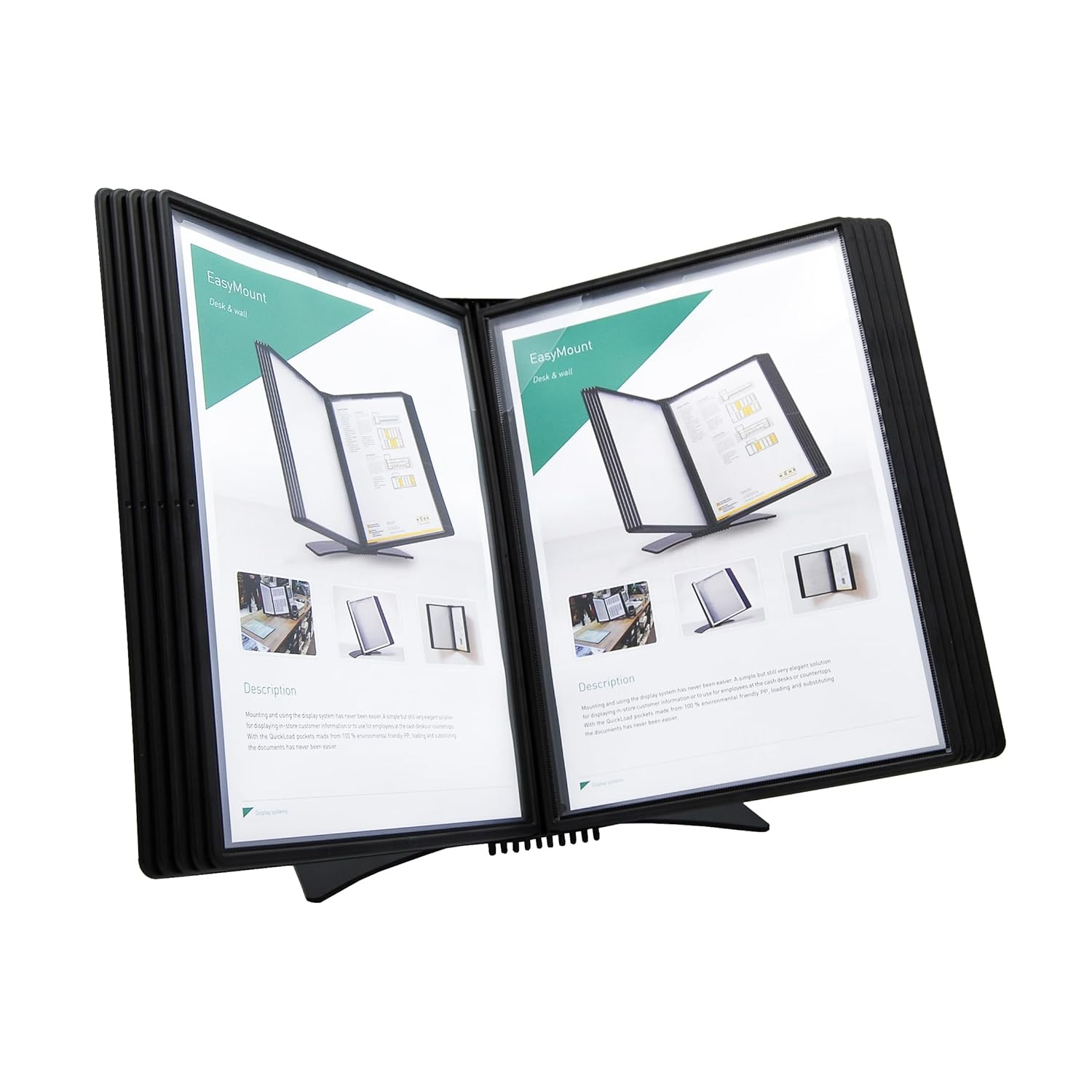 DJOIS Desktop Reference & Display System - Durable Metal Base & Polypropylene -