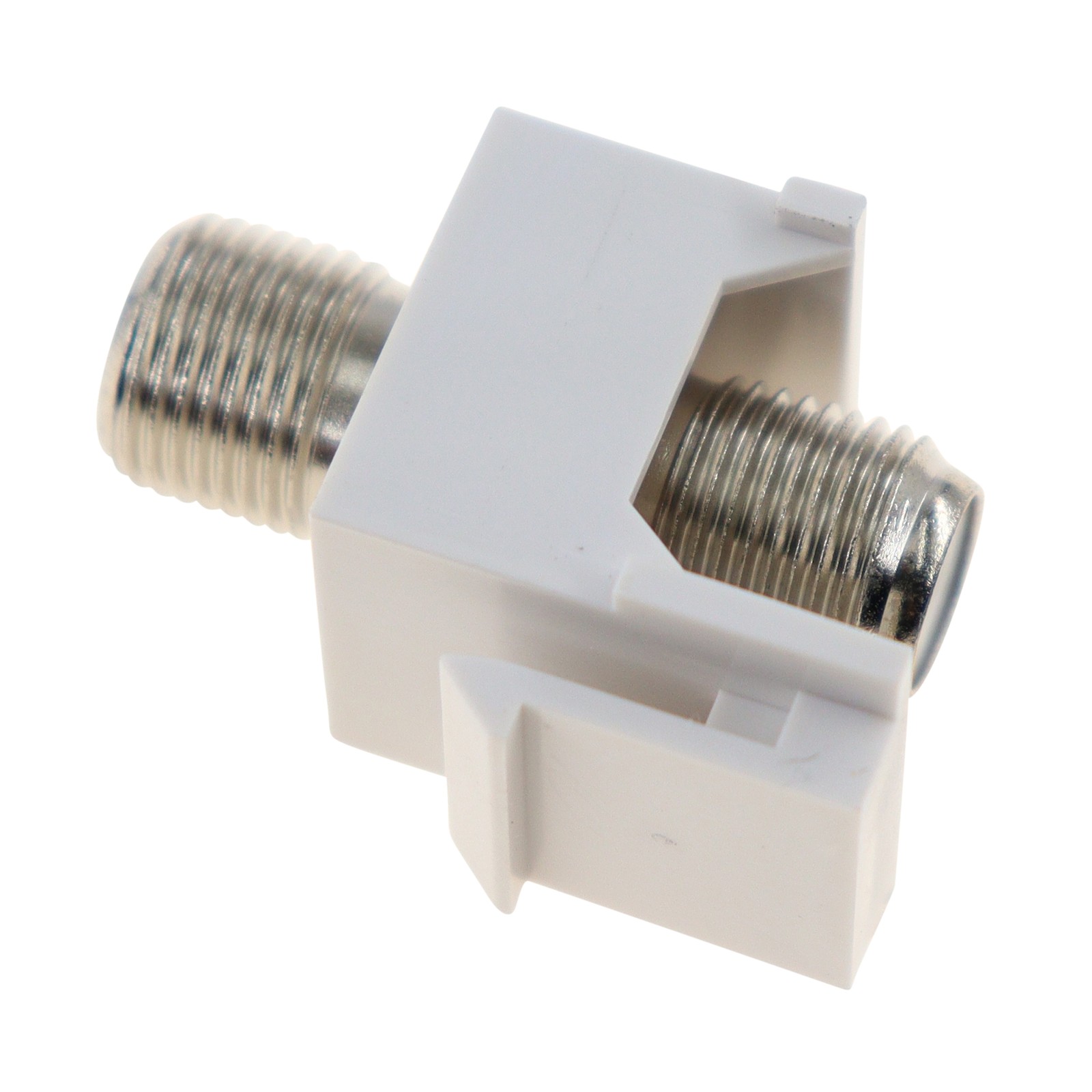 STRUCTURED CABLING 209-WT VIDEO F-CONNECTOR KEYSTONE SNAP IN JACK, WHITE