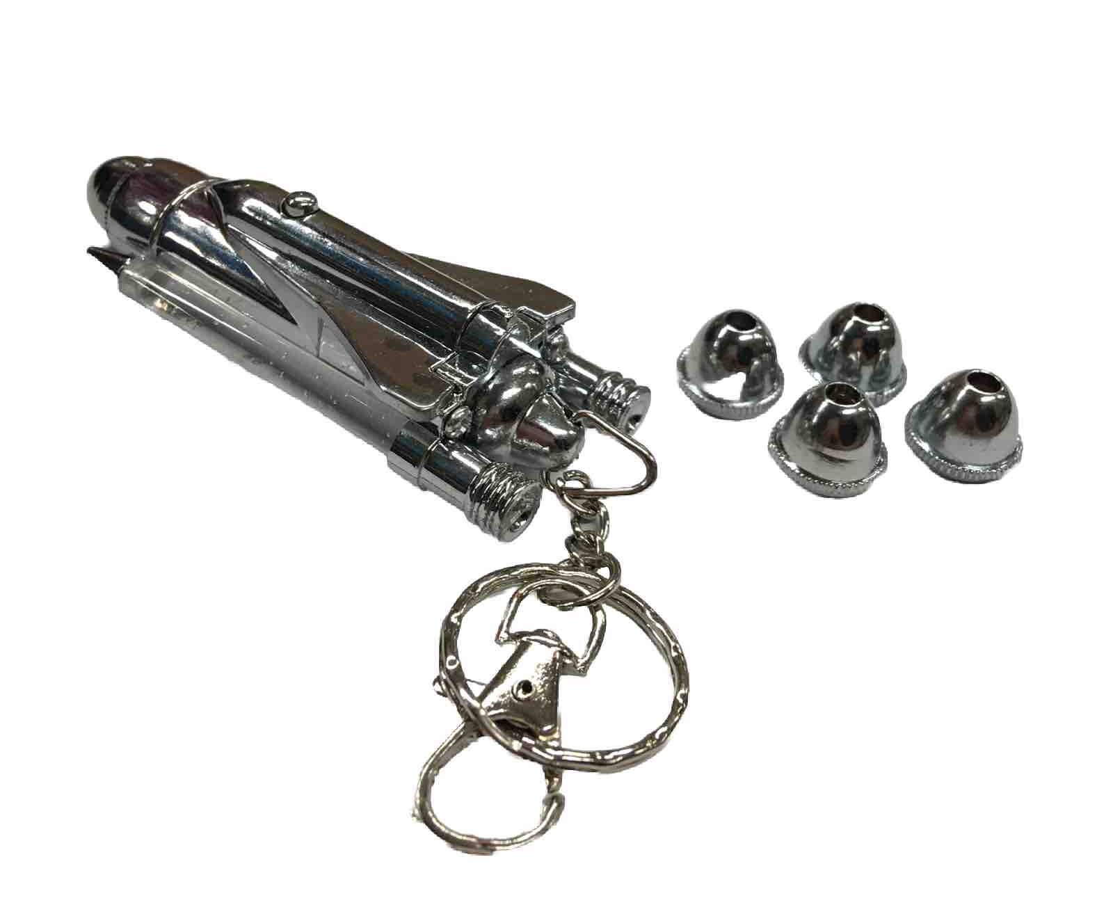 Shuttle Laser Pointer with Flashing Lights and 4 Assorted Heads