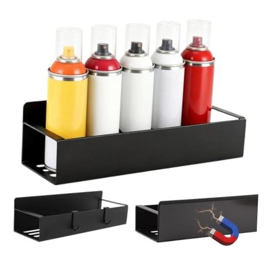 2 Pcs Magnetic Spray Can Holder,Wall Mounted Spray Bottle Rack,Mechanic Paint