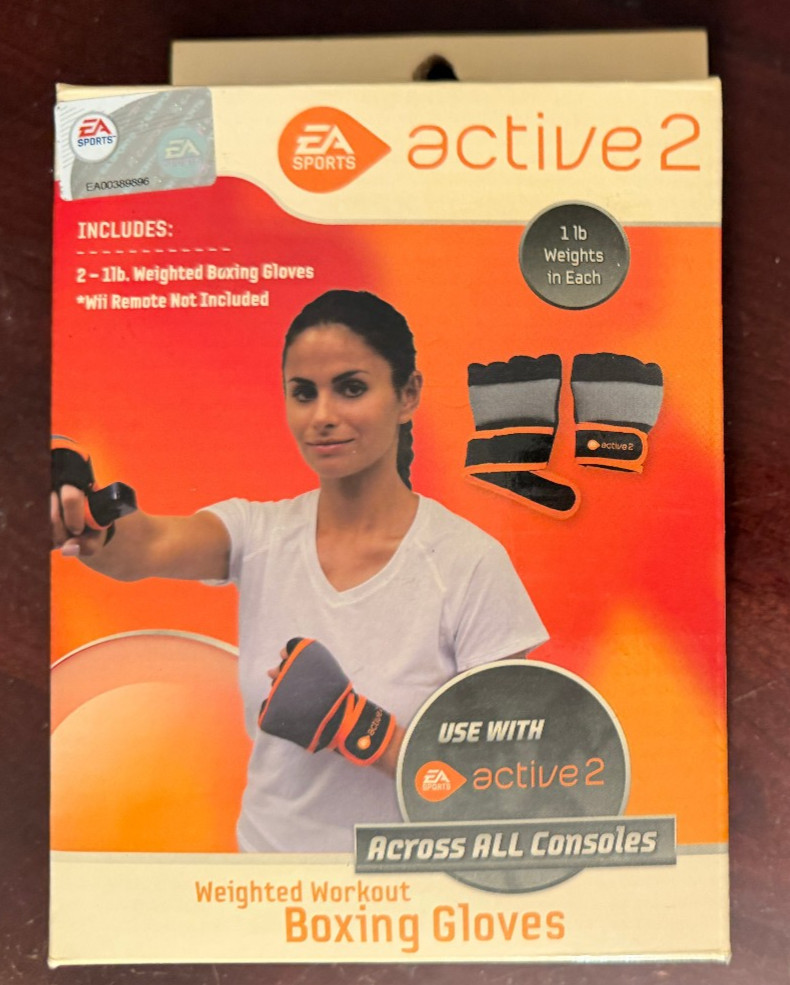 EA sports active 2 weighted workout boxing gloves Open Box New