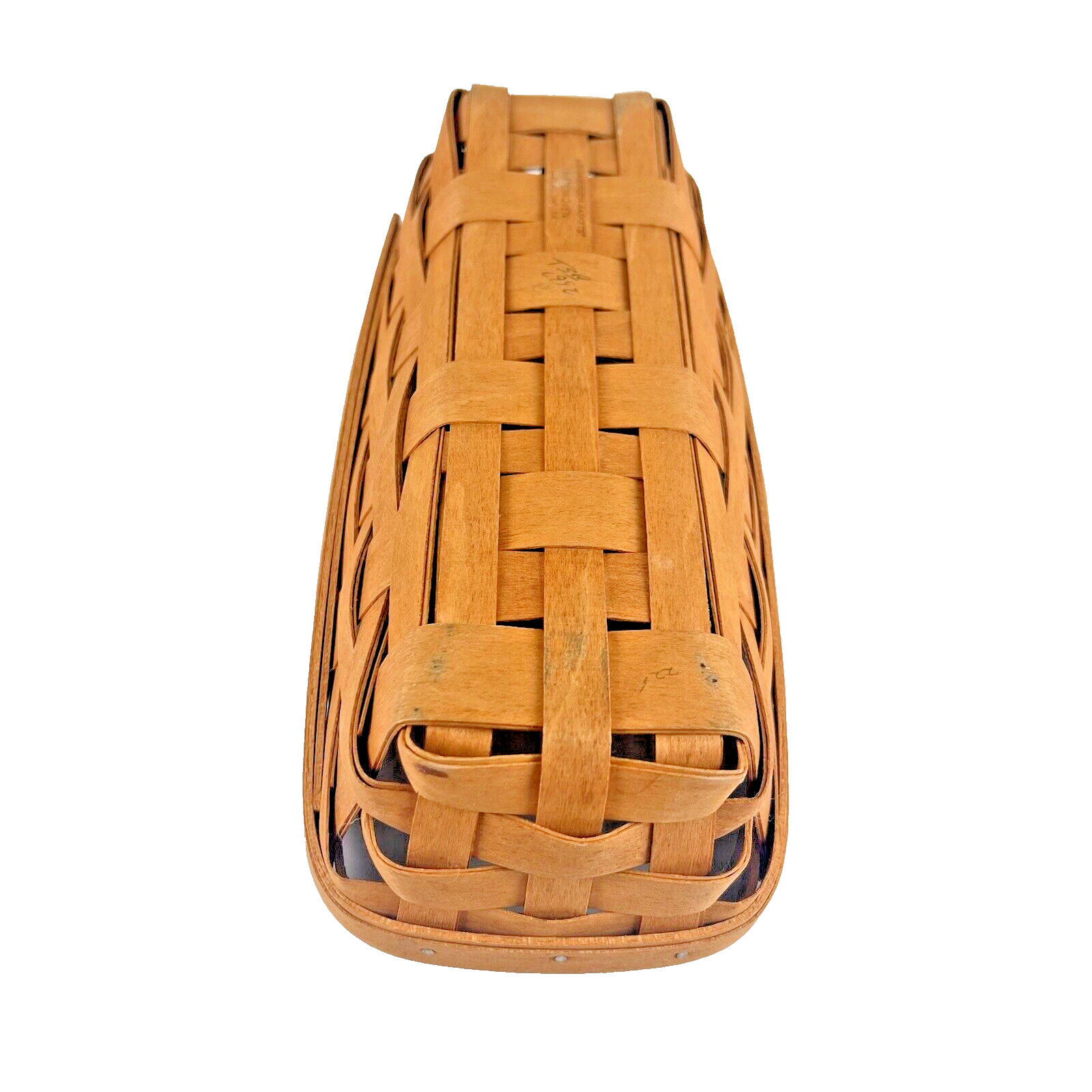 🧺 VTG 1992 Longaberger Basket Rectangular Wood Handwoven Signed USA 🇺🇸