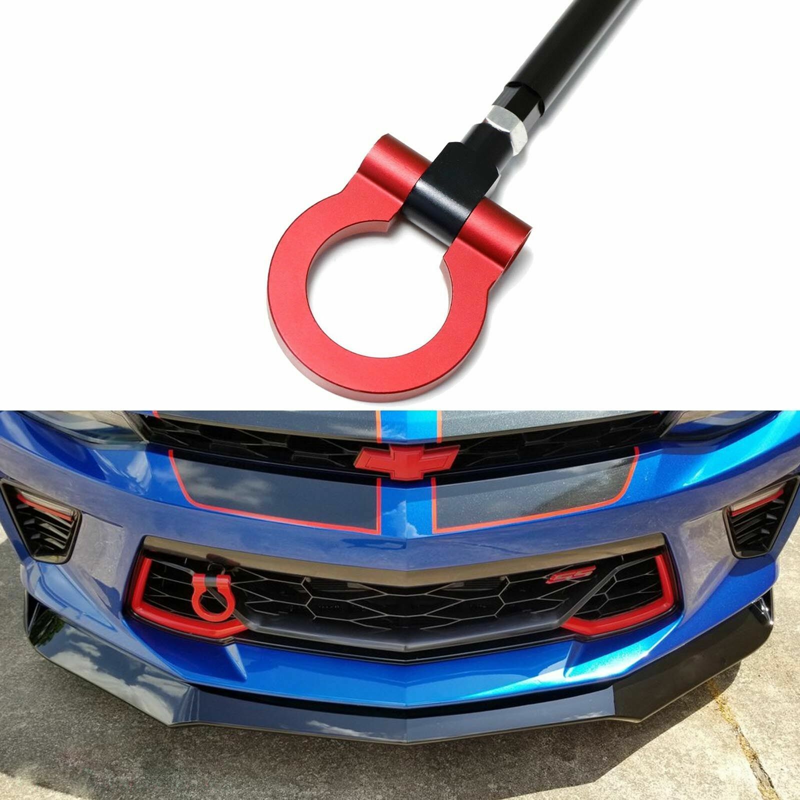 Red Sport Racing Style Aluminum Tow Hook For Chevrolet Camaro SS ZL1 2016-up