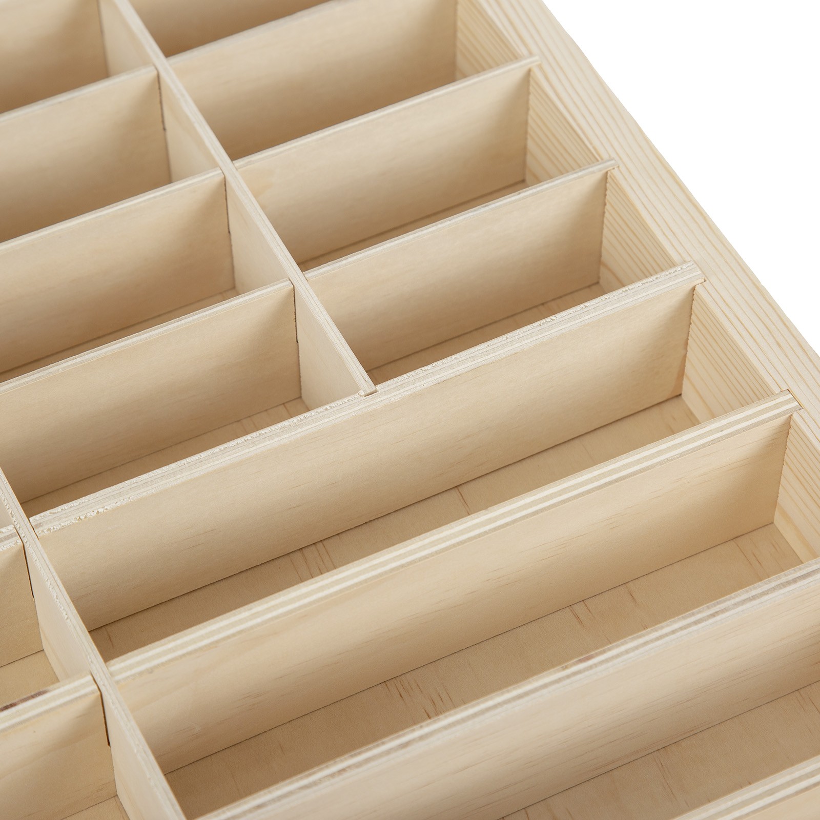 48-Grid Solid Wood Storage Box for 1:64 Car Model Toy Display Collection Holder