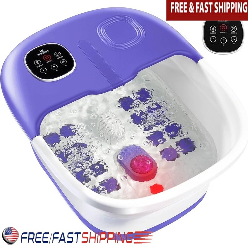 5 in 1 Electric Heated Foot Spa W/ Bubble Jets Massage & Pedicure Stone New