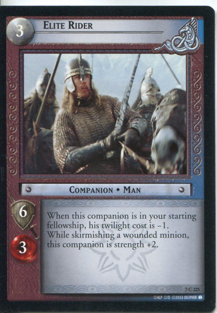 Lord Of The Rings CCG Card RotK 7.C225 Elite Rider