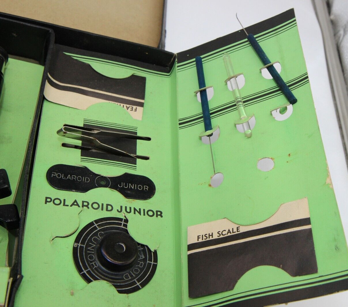 Vintage Gilbert Microscope Set No. 200 w/ Polaroid Junior