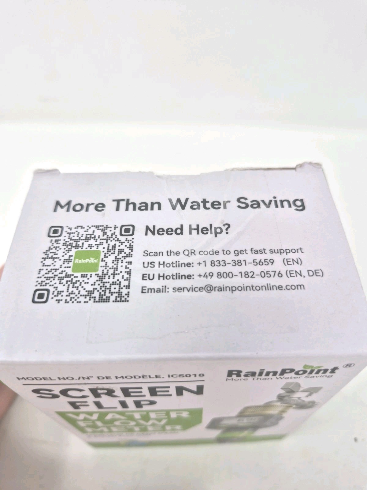 RainPoint Water Flow Meter , Screen-Flip Water Meter ICS018 - Open Box