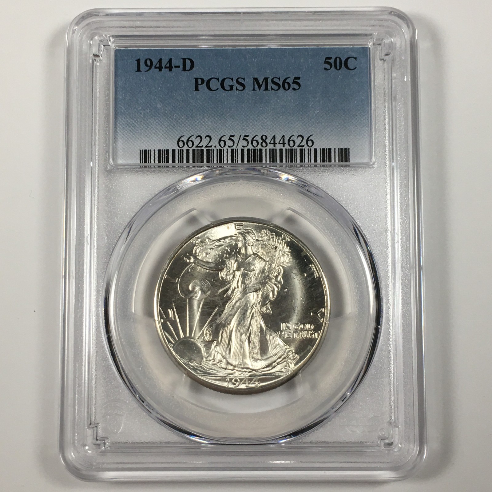 1944-D Walking Liberty Half Dollar - PCGS MS65 Certified Slab KM#142 - 8580-SFPC