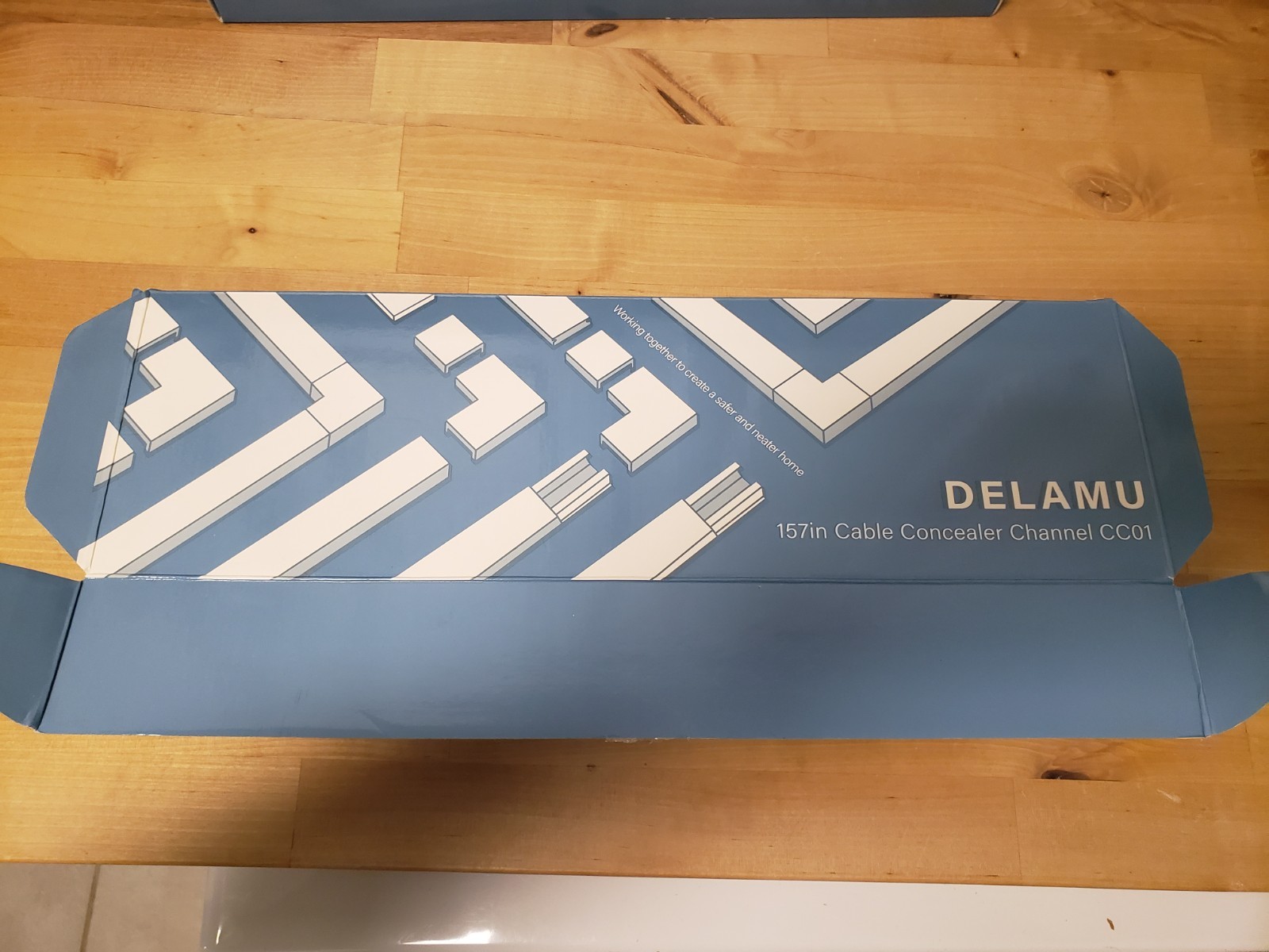DELAMU 157in Cable Concealer Channel CC01 (2 PACK Assortment)