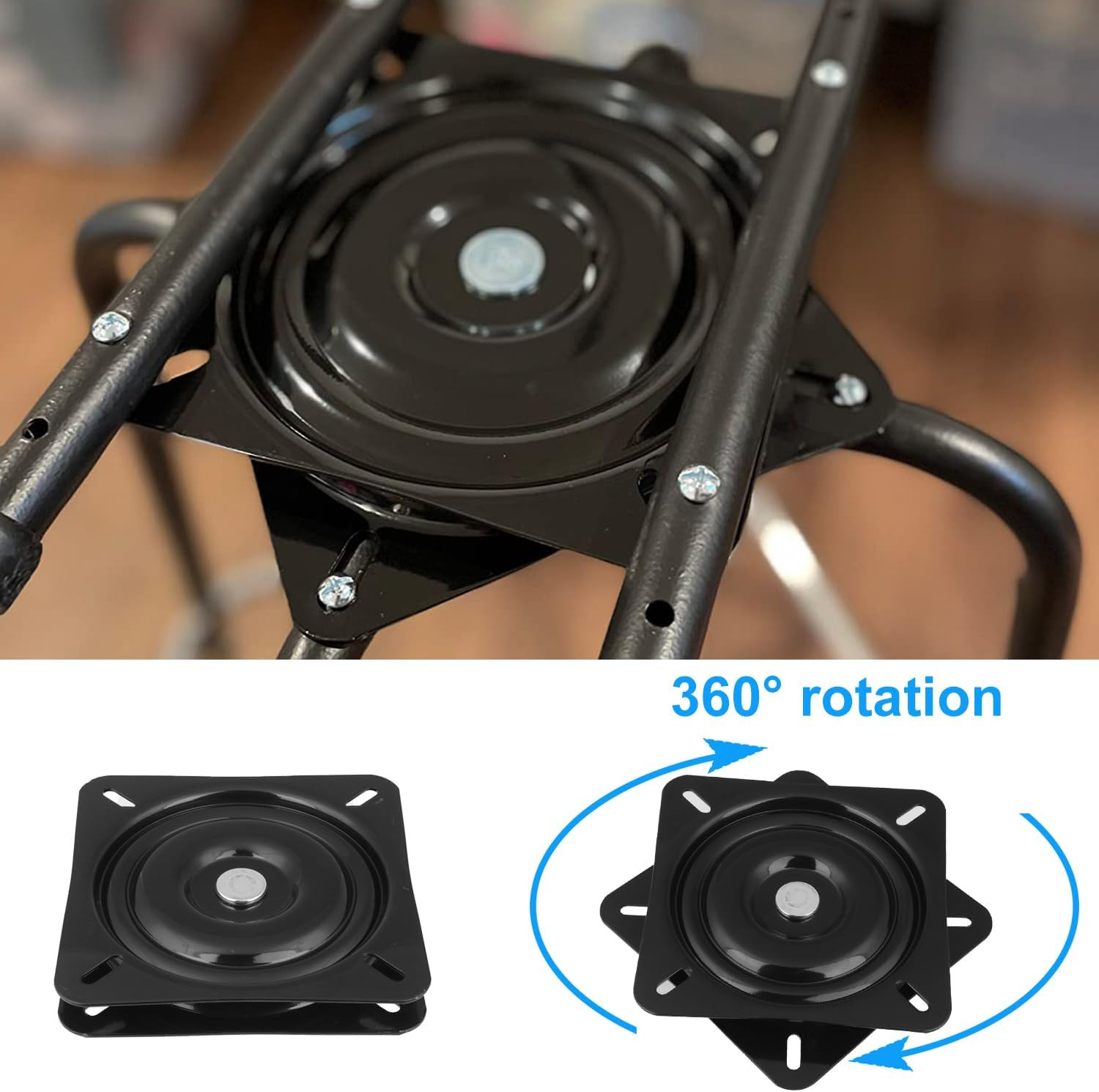 6 PCS 6.25 Inch Seat Swivel, Swivel Plate Bar Stool, Swivel Plate for Recliner C