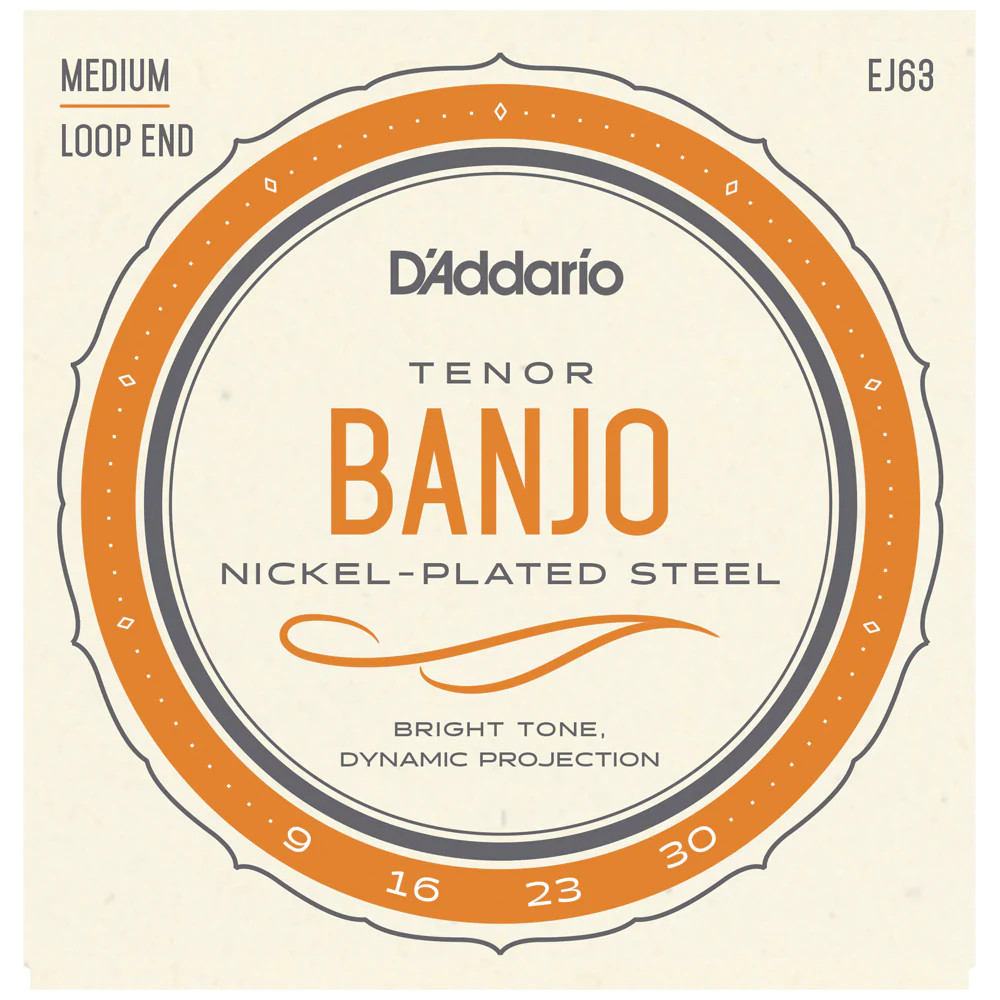 D'Addario EJ63 Tenor Banjo Strings, Nickel, 9-30