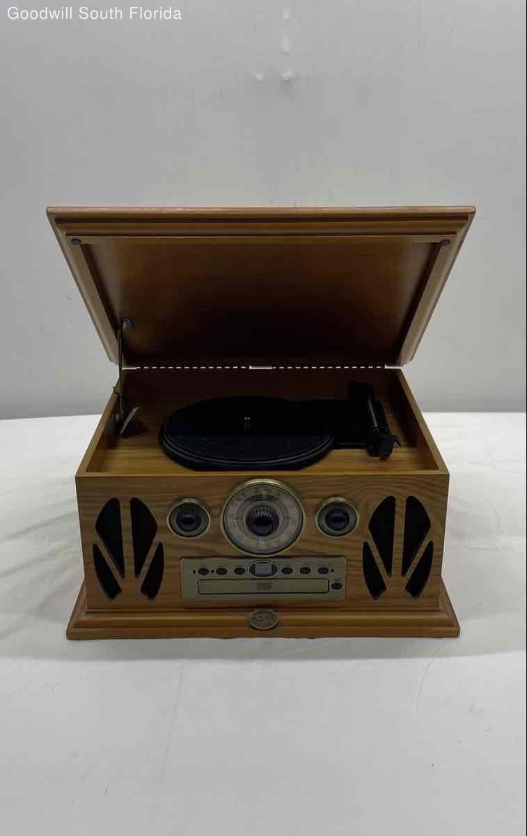 Spirit Of St Louis Ansonia Wood Finish CD Player AM/FM Turntable Not Tested