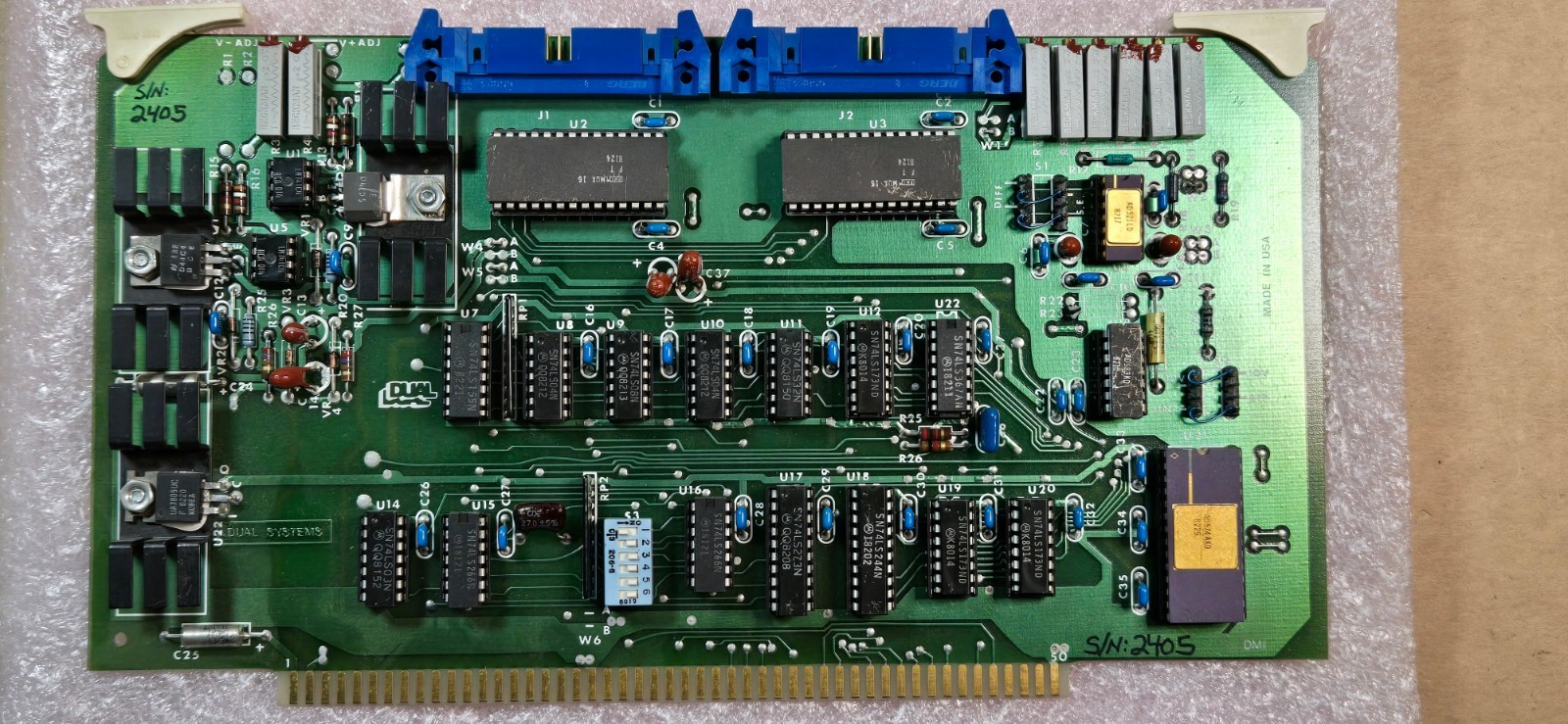 Dual Systems Control AIM-12 REV D 1980 Vintage Computer Board - Untested