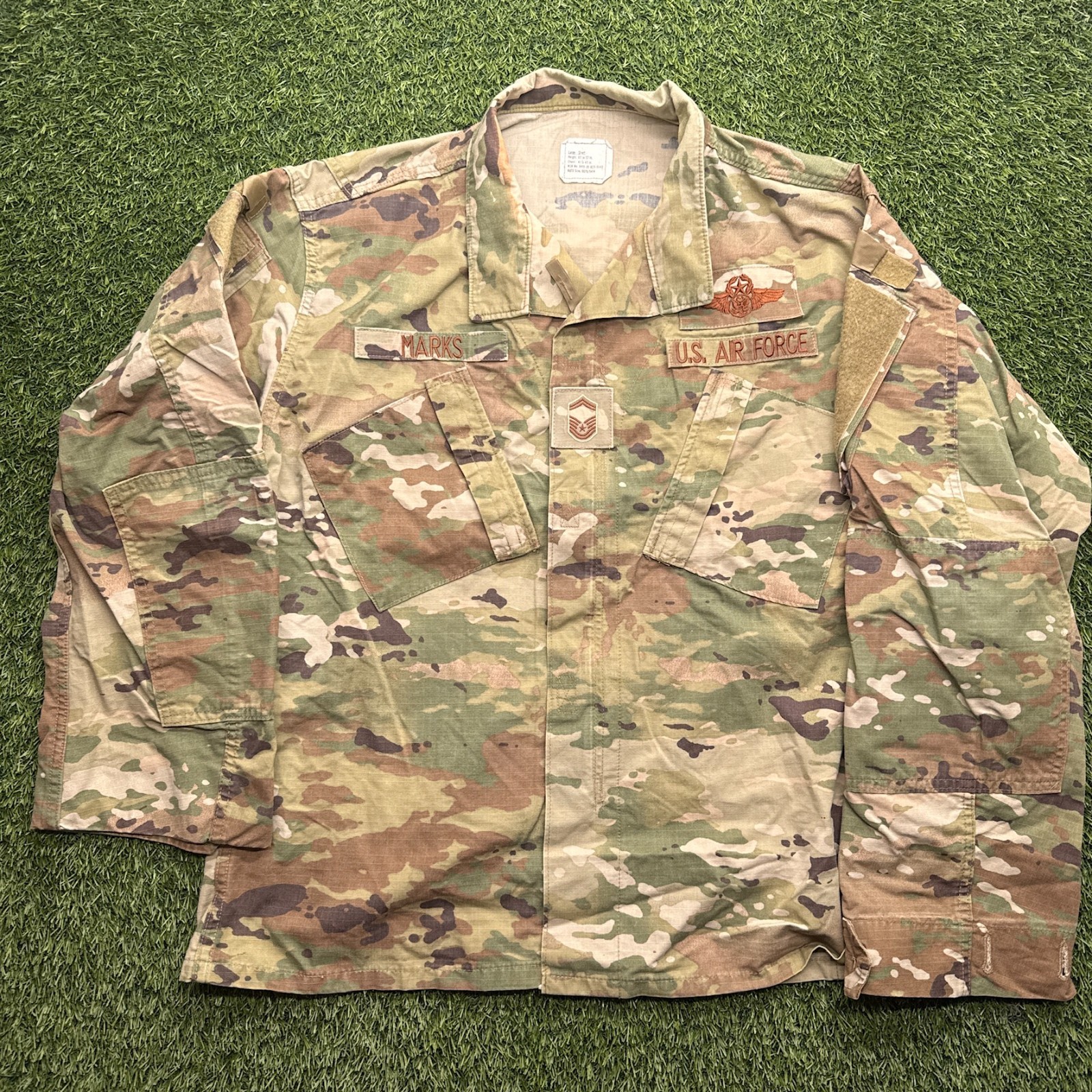 Army Combat Coat Mens Large Short OCP Mulitcam ACU Jacket Blouse Military