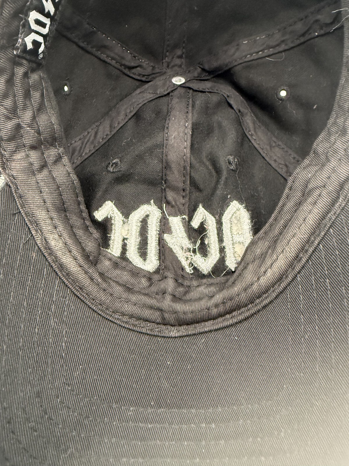 AC/DC Back in Black Baseball Cap "High Voltage" Embroidered Adjustable
