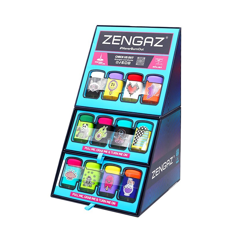 ZENGAZ WINDPROOF JETFLAME REFILLABLE LIGHTERS- COUNT 4