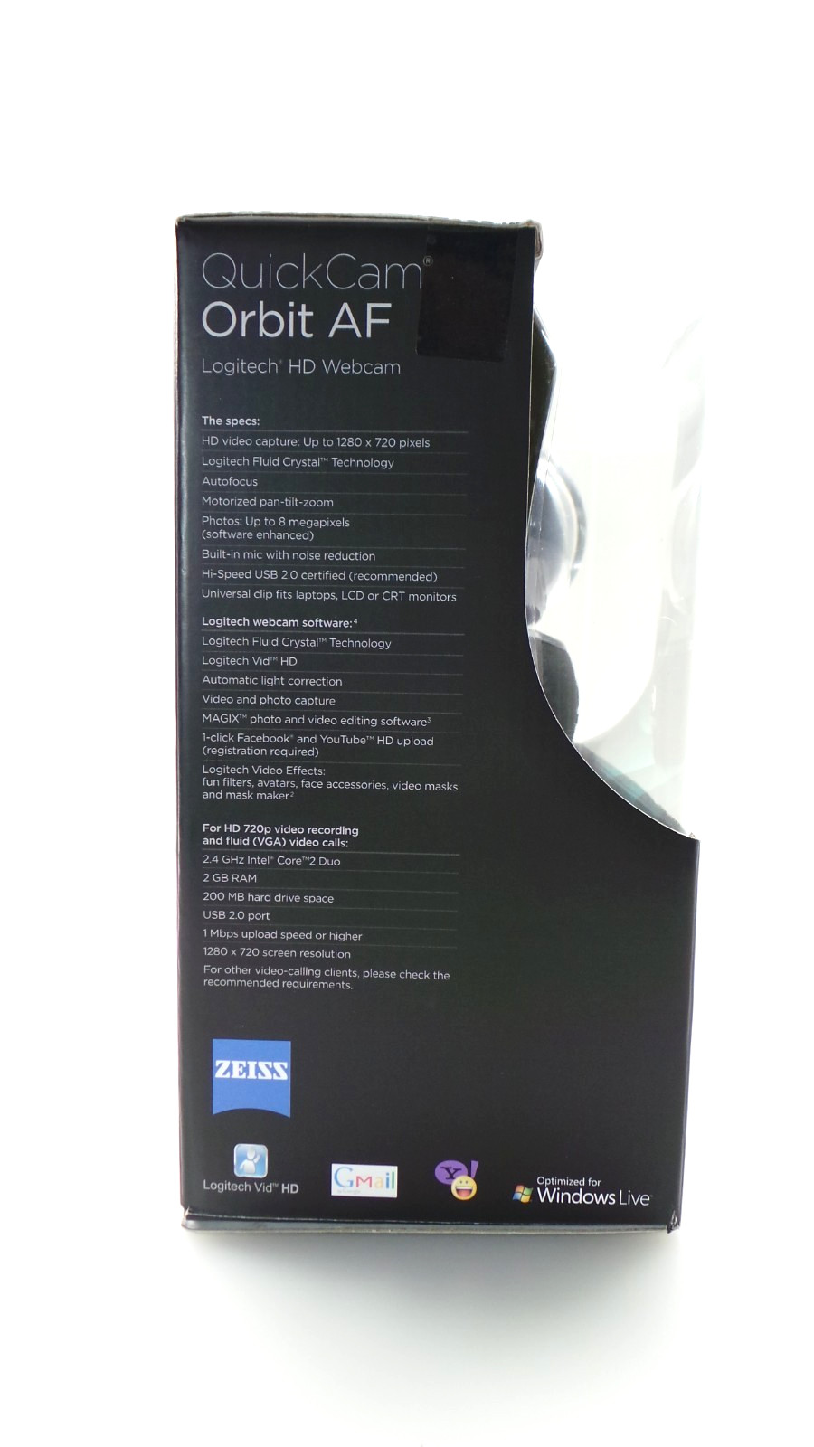LOGITECH QuickCam Orbit AF Motorized Tracking Webcam Carl Zeiss - Open Box