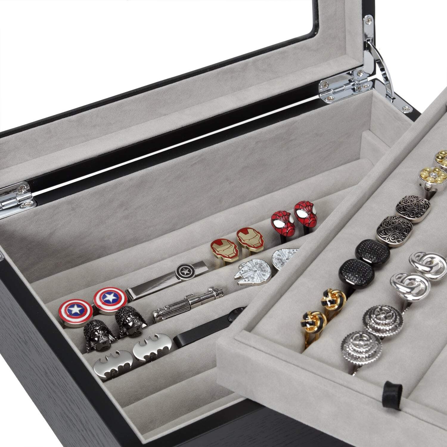 Onyx Cufflinks Collector's Case - 72 pairs