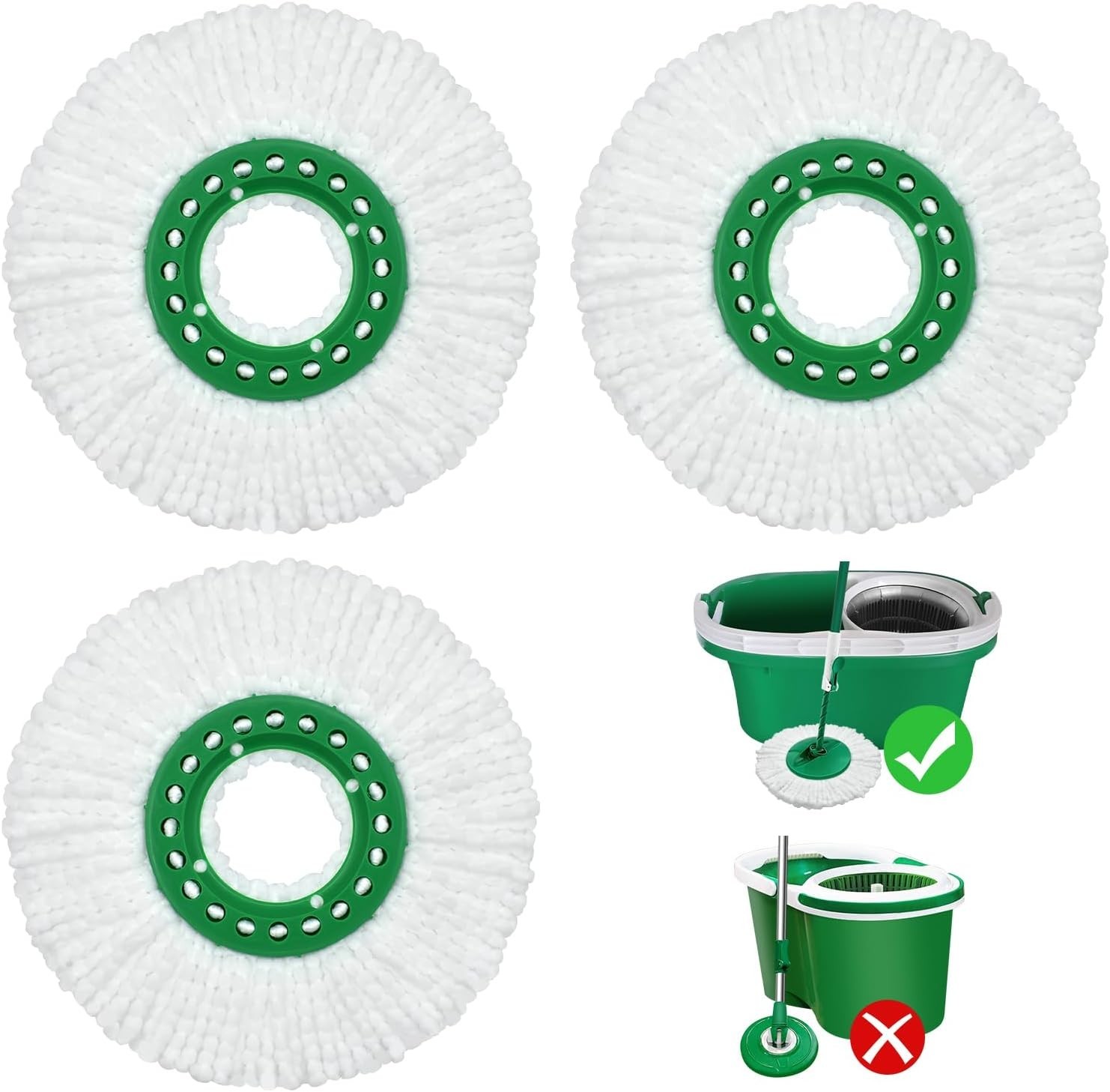 Reusable Mop Head for Libman Tornado Spin Mop Thick Microfiber Spin Mop Refil...
