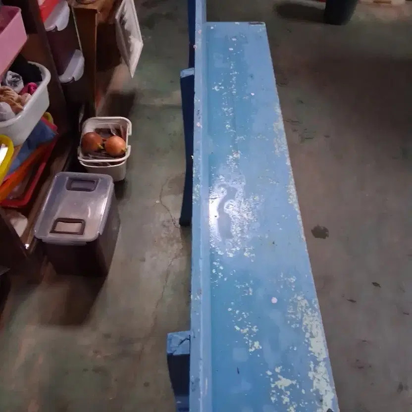 Blue Wooden Bench 185cm for Interior & Decor Official