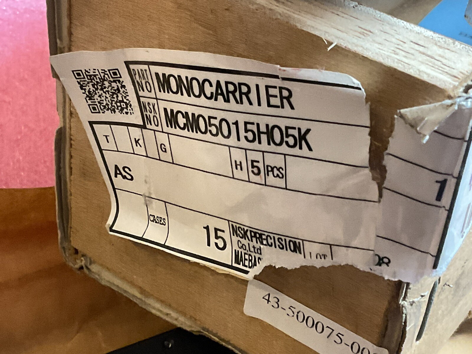 NSK Monocarrier MCM05015H05K