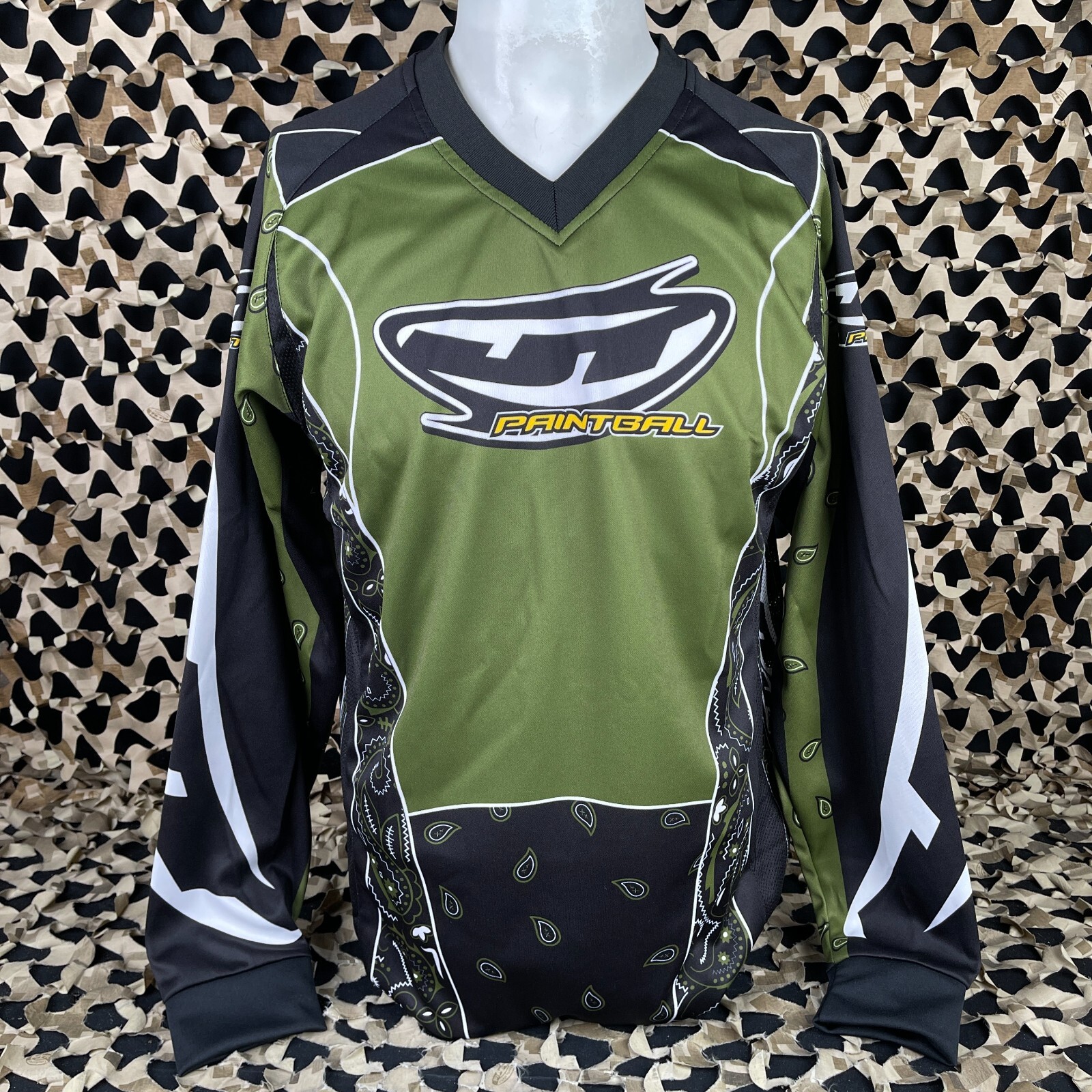 NEW JT Bandana Paintball Jersey - Olive - Small