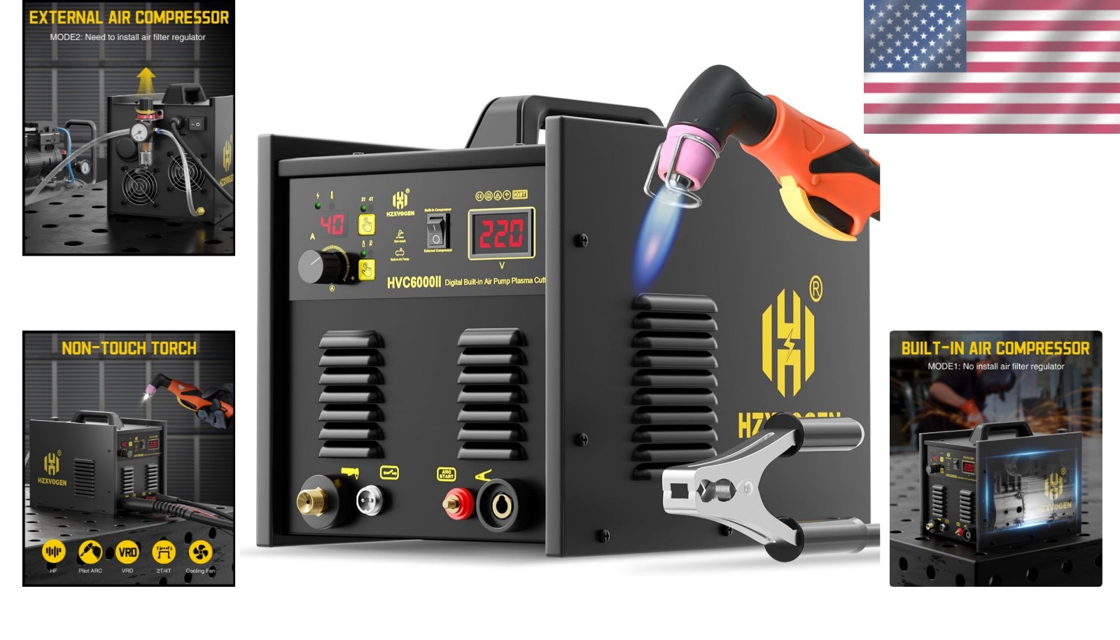 Professional-Grade Plasma Cutter with Built-in Compressor & Long-Lasting Quality