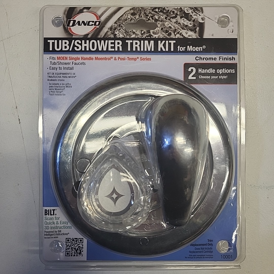 Everbilt Single Handle Shower and Tub Faucet Trim Kit for Moen 1006965084- Chrom
