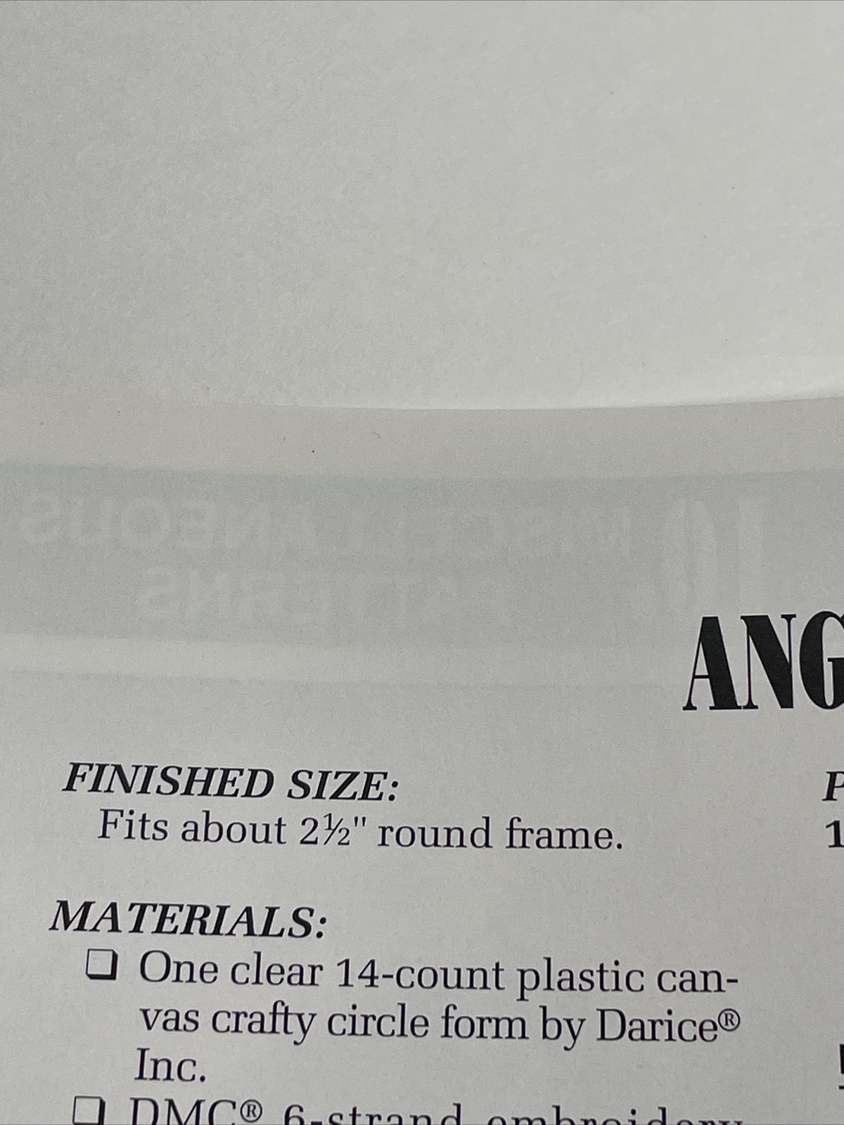 Annie's Attic Angles Watching Me Plastic Canvas Pattern