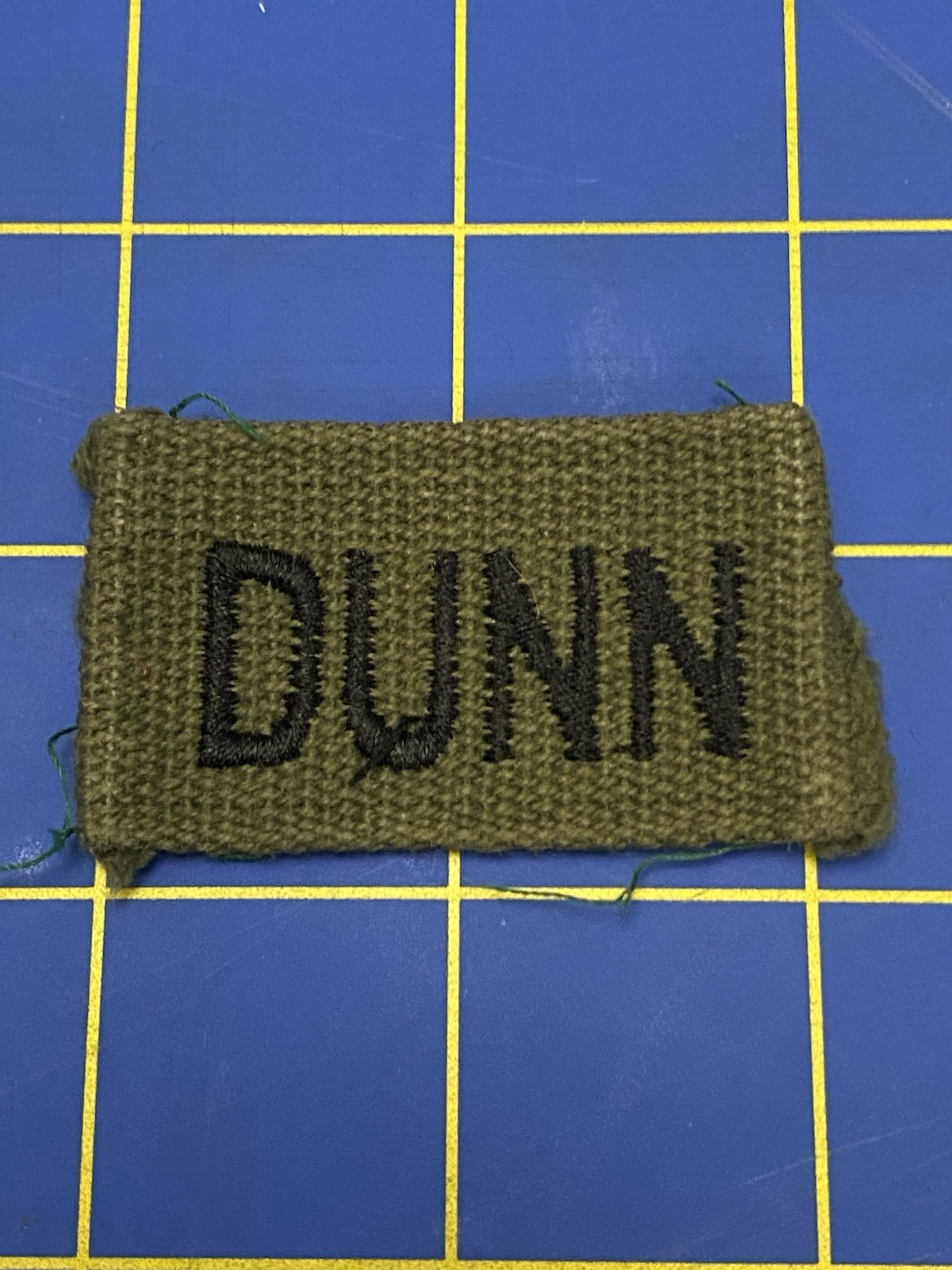 British Military Name “DUNN” Title Patch