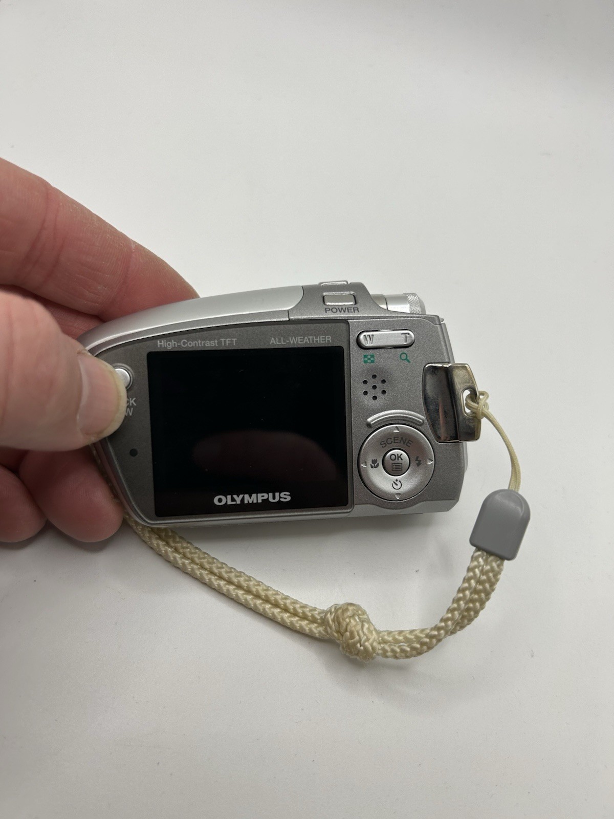 Olympus Mju Mini Digital Camera Silver Compact - Untested
